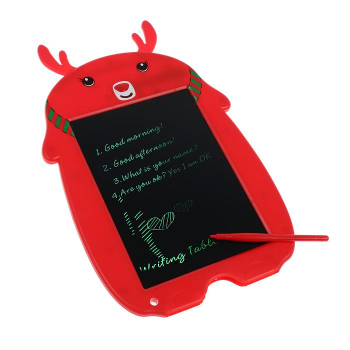 Планшет для рисования и заметок Luazon Планшет для рисования и заметок Luazon "Олененок", 9,", функция блокировки, красный