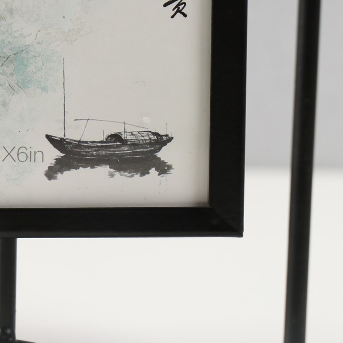 Фоторамка металл на 1 фото 10х15 см Фоторамка металл на 1 фото 10х15 см "Лофт. Дзен" черный 21,5х21,2х6 см