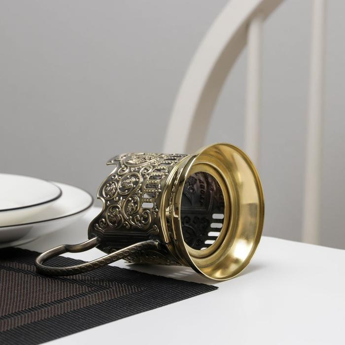 Подстаканник «Отечество. Долг. Честь», d=72мм, латунный Подстаканник «Отечество. Долг. Честь», d=72мм, латунный