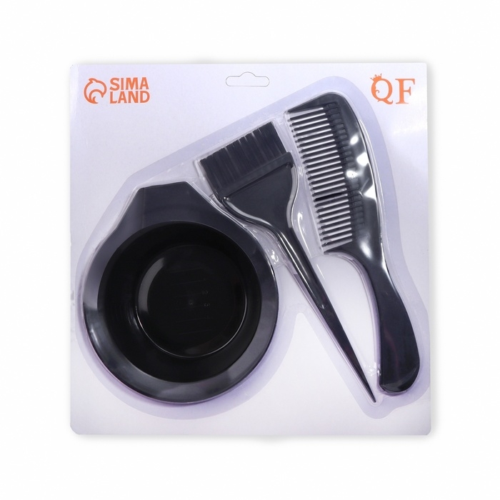 Набор для окрашивания, 3 предмета, цвет чёрный