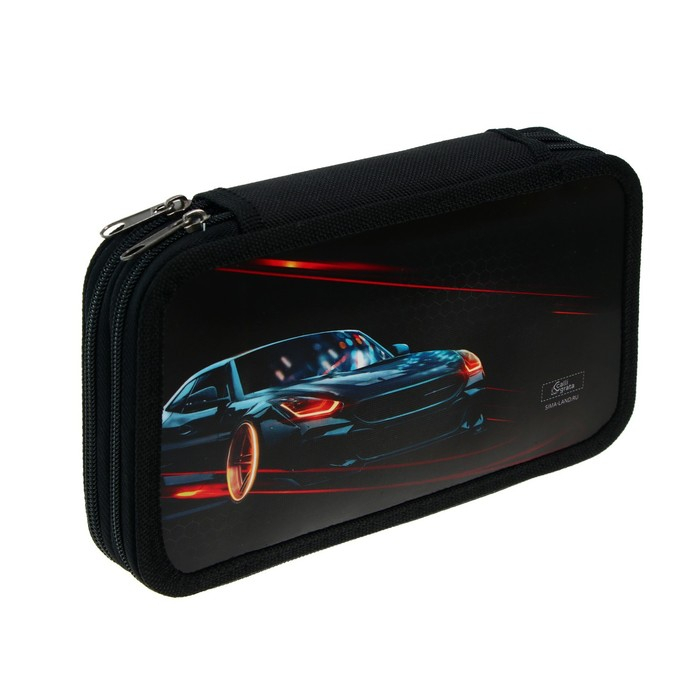 Пенал 2 секции, 125 х 205 х 40 мм, Calligrata 30П26/2 Пенал 2 секции, 125 х 205 х 40 мм, Calligrata 30П26/2 "Тачка", ламинированный картон