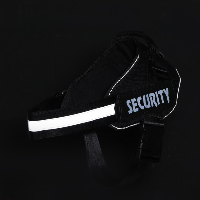 Шлейка К9 мягкая светоотражающая, размер M, ОГ 55-65 см, вес 11-20 кг, чёрная Шлейка К9 мягкая светоотражающая, размер M, ОГ 55-65 см, вес 11-20 кг, чёрная