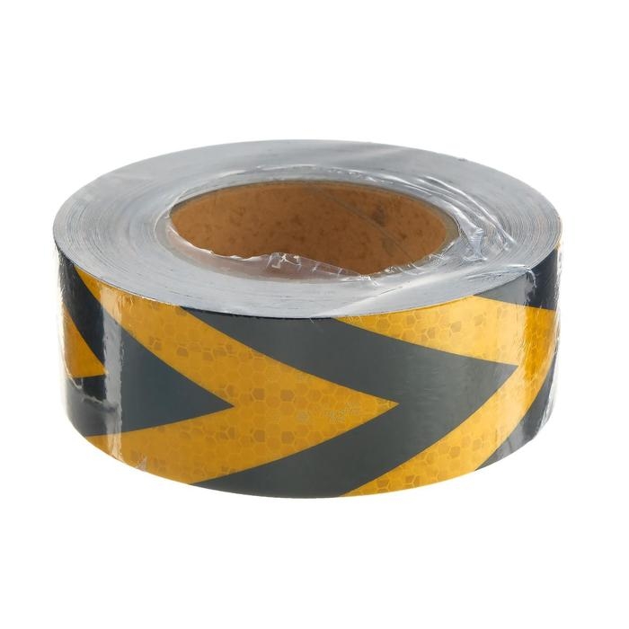 Светоотражающая лента, самоклеящаяся, желто-черная, 5 см х 25 м Светоотражающая лента, самоклеящаяся, желто-черная, 5 см х 25 м