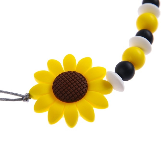 Держатель для соски - пустышки «Цветочек», силиконовый Держатель для соски - пустышки «Цветочек», силиконовый