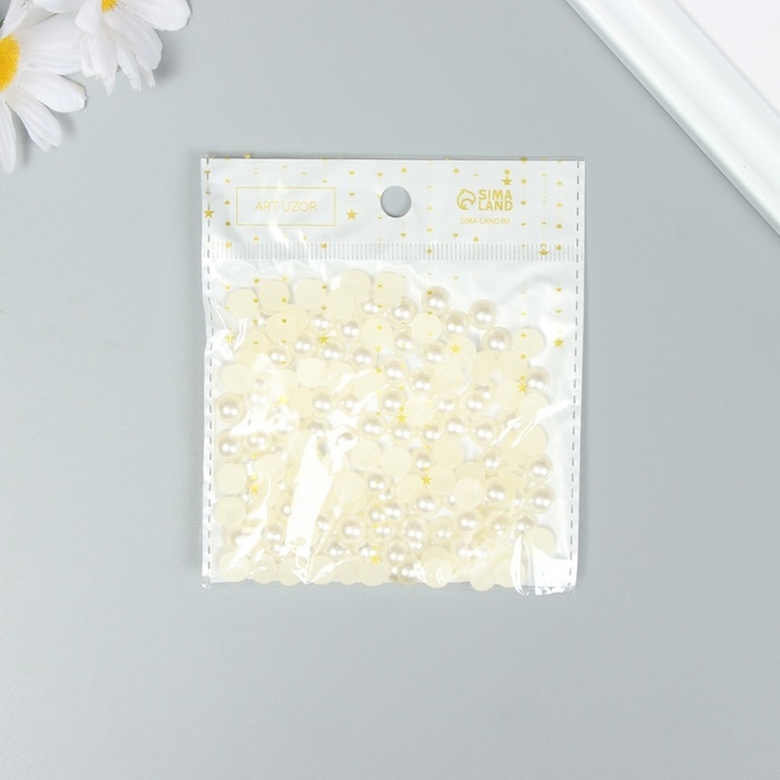 Набор для творчества половинка жемчужины d=0,8 см 20гр Набор для творчества половинка жемчужины d=0,8 см 20гр