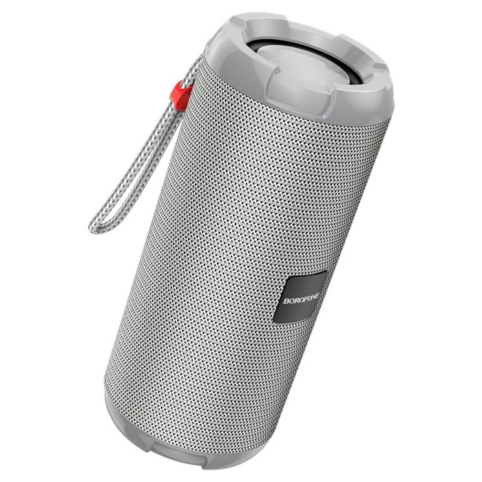 Портативная колонка Borofone BR15, 10 Вт, BT5.0, AUX, FM, microSD, USB, 1200 мАч, серая Портативная колонка Borofone BR15, 10 Вт, BT5.0, AUX, FM, microSD, USB, 1200 мАч, серая