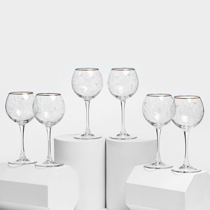 Набор стеклянных фужеров «Венский лес», 350 мл, 6 шт Набор стеклянных фужеров «Венский лес», 350 мл, 6 шт