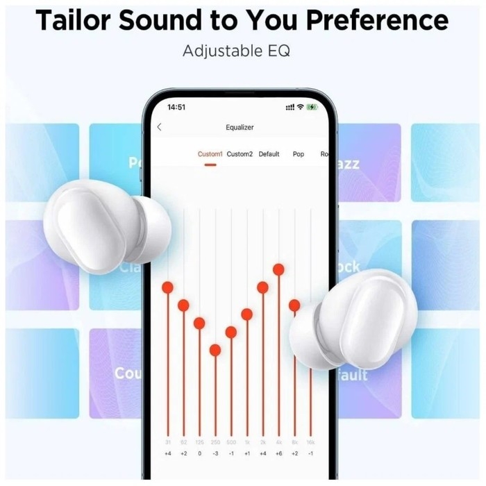 Наушники 1MORE Omthing AirFree Buds EO009, вакуумные, BT 5.3, до 44 часов, белые