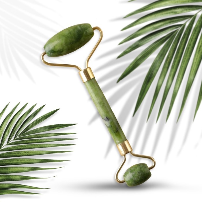 Массажёр, гуаша, для лица и зоны декольте, кальцит, серпентин, 14,2 х 5,5 Массажёр, гуаша, для лица и зоны декольте, кальцит, серпентин, 14,2 х 5,5