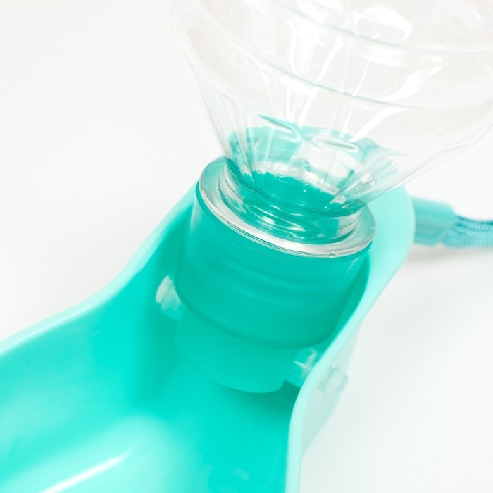 Автопоилка прогулочная с фигурной бутылочкой, 450 мл, бирюзовая Автопоилка прогулочная с фигурной бутылочкой, 450 мл, бирюзовая