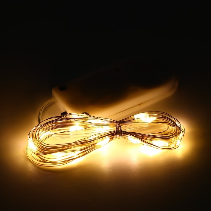 Светодиодная лента для воздушного шара, гирлянда, 2 метра, батарейка, цвет жёлтый Светодиодная лента для воздушного шара, гирлянда, 2 метра, батарейка, цвет жёлтый