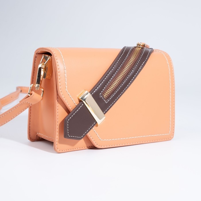 Сумка-мессенджер на магните, цвет персиковый Сумка-мессенджер на магните, цвет персиковый