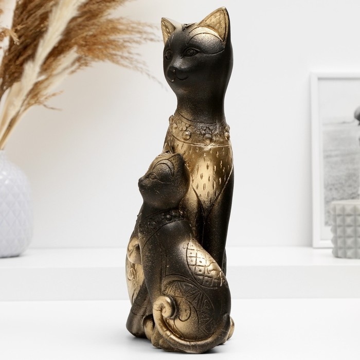 Копилка Копилка "Коты Фараоны" черная в золоте, 29см