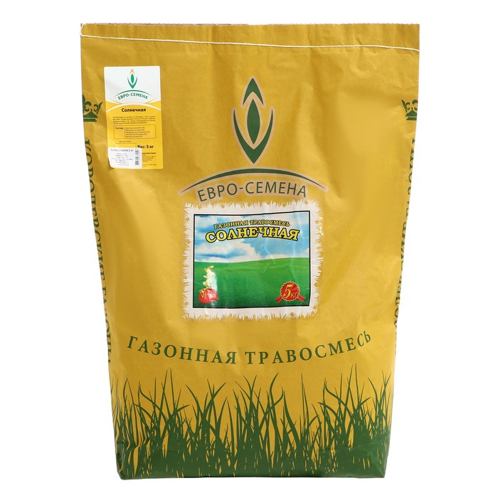 Семена Газонная травосмесь  Семена Газонная травосмесь "Солнечная" Эконом серия, 5 кг