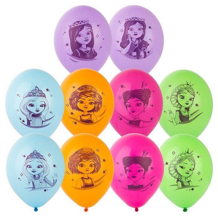 Шар латексный 14" &laquo;Царевны&raquo;, пастель, 2-сторонний, набор 50 шт., МИКС