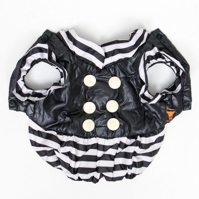 Курточка для собак с воланами,размер 6 (ДС 43,ОШ 44, ОГ 60 см), чёрная Курточка для собак с воланами,размер 6 (ДС 43,ОШ 44, ОГ 60 см), чёрная