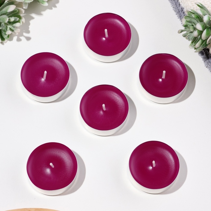 Свечи чайные ароматизированные  Свечи чайные ароматизированные "Горная лаванда" в подарочных коробках, 18 шт