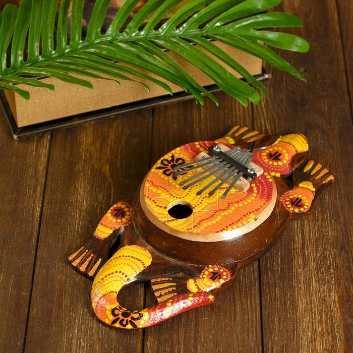 Сувенирный музыкальный инструмент Сувенирный музыкальный инструмент "Калимба Геккон" 30x14x6 см