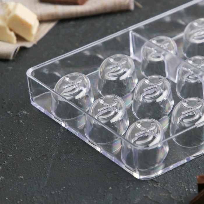 Форма для конфет и шоколада KONFINETTA «Бесконечность», 27,5×17,5×2,5 см, 21 ячейка 3,5×2×1,2 см, цвет прозрачный Форма для конфет и шоколада KONFINETTA «Бесконечность», 27,5×17,5×2,5 см, 21 ячейка 3,5×2×1,2 см, цвет прозрачный