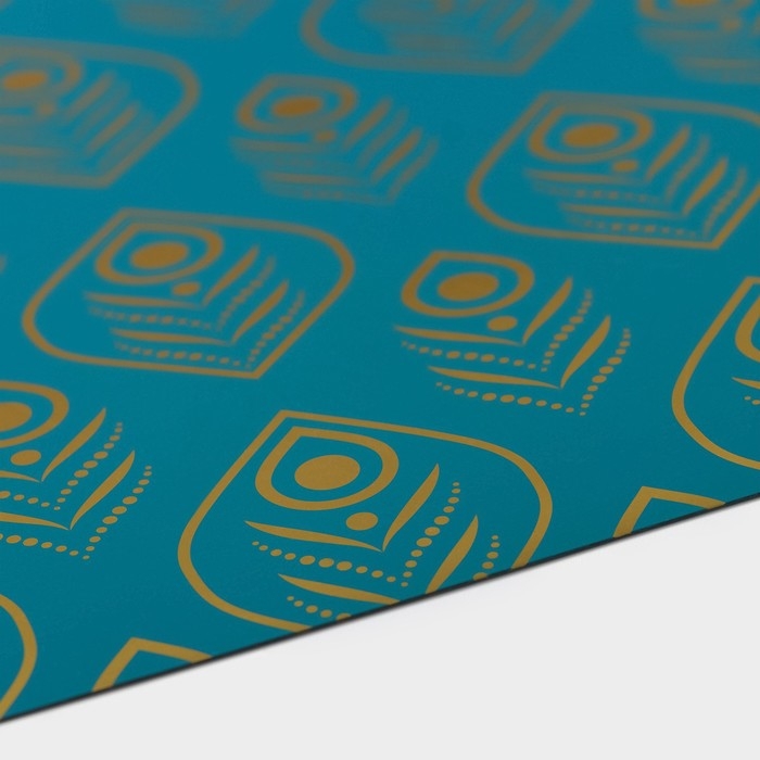 Салфетки сервировочные на стол Доляна «Перья», 4 шт, 30×45 см, цвет бирюзовый