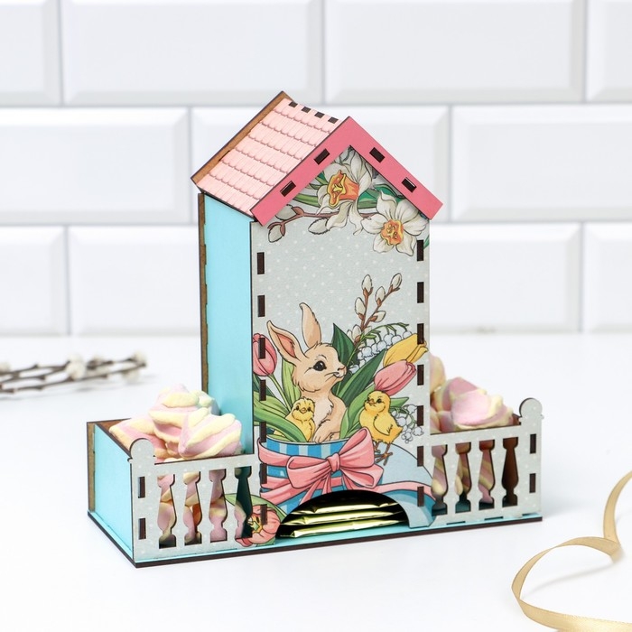 Чайный домик «Пасха», 20 х 20 х 8,6 см. Чайный домик «Пасха», 20 х 20 х 8,6 см.