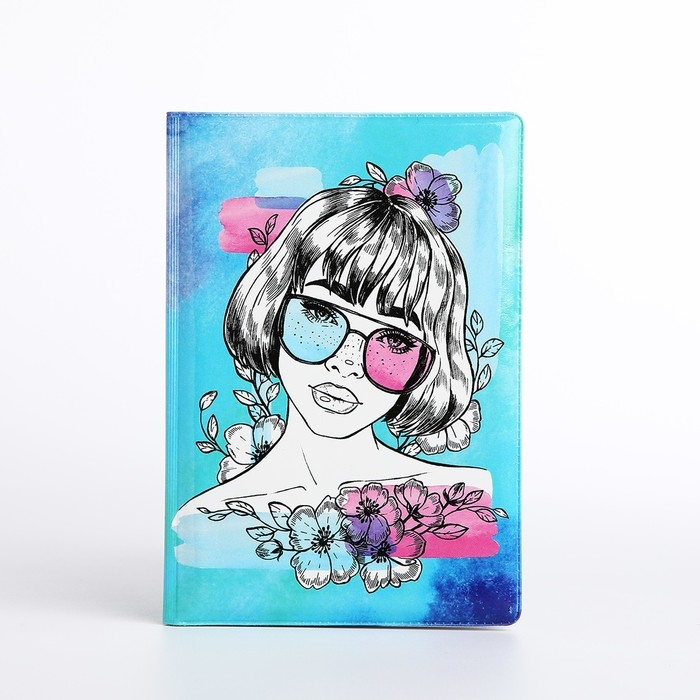 Обложка для паспорта, цвет голубой Обложка для паспорта, цвет голубой