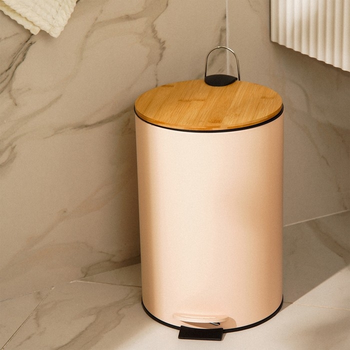 Ведро для мусора SL Home, 12 л, 25×31×38 см, цвет бежевый Ведро для мусора SL Home, 12 л, 25×31×38 см, цвет бежевый