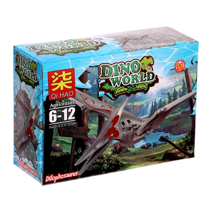 Конструктор блочный «Динозавры», 12 видов, МИКС