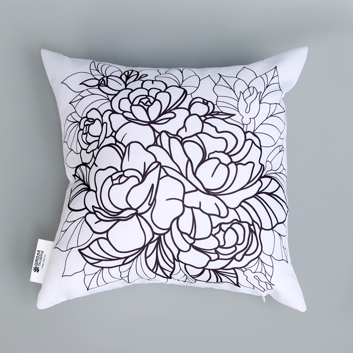 Наволочка под раскраску «Пионы», 30 х 30 см Наволочка под раскраску «Пионы», 30 х 30 см