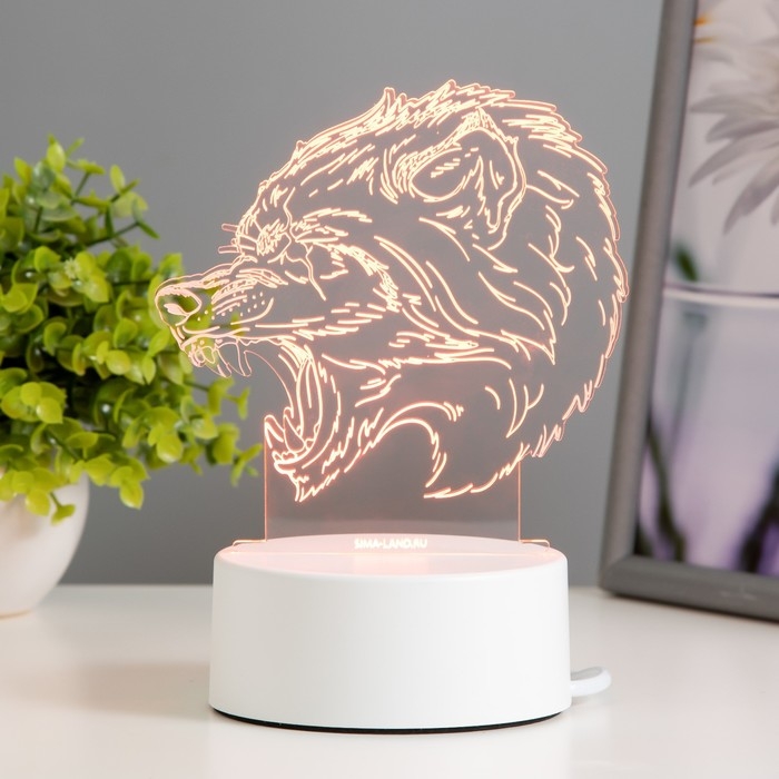Светильник  Светильник "Оборотень" LED RGB от сети 14,3х9,5х14,3 см RISALUX