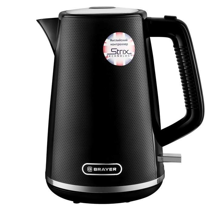 Чайник электрический BRAYER 1072BR, пластик, 1.7 л, 2200 Вт, чёрный Чайник электрический BRAYER 1072BR, пластик, 1.7 л, 2200 Вт, чёрный