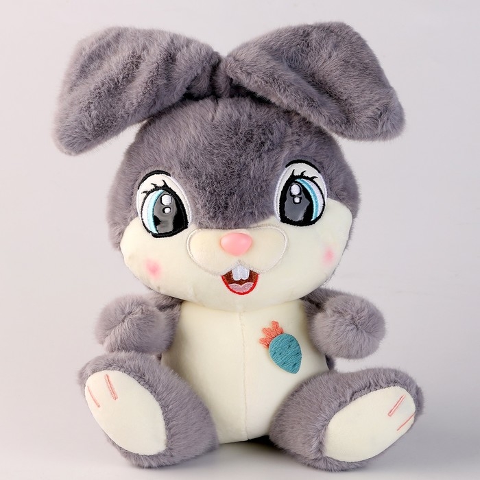 Мягкая игрушка «Зайка», 21 см, серая Мягкая игрушка «Зайка», 21 см, серая