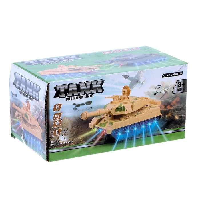 Танк «Победа», работает от батареек, свет и звук, цвета МИКС