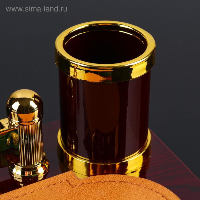 Набор настольный 3в1 с визитницей, красное дерево Набор настольный 3в1 с визитницей, красное дерево