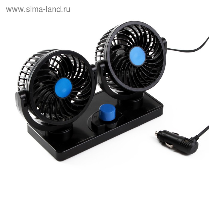 Вентилятор салона TORSO, 12 В, двойной, поворотный 360° Вентилятор салона TORSO, 12 В, двойной, поворотный 360°