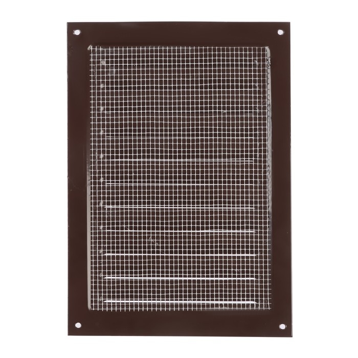 Решетка вентиляционная ZEIN Люкс РМ1724КР, 170 х 240 мм, с сеткой, металлическая, коричневая Решетка вентиляционная ZEIN Люкс РМ1724КР, 170 х 240 мм, с сеткой, металлическая, коричневая