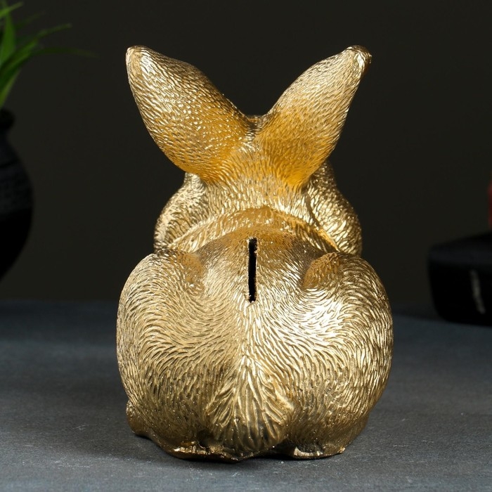 Копилка Копилка "Зайчик" золотой, 19х11х16см