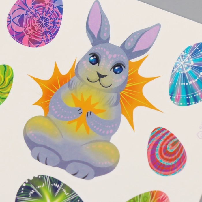 Татуировка на тело цветная Татуировка на тело цветная "Заяц и яички" 10х10 см