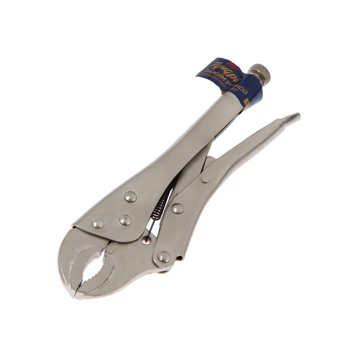 Зажим ручной ТУНДРА, полукруглый захват, с фиксатором, 250 мм Зажим ручной ТУНДРА, полукруглый захват, с фиксатором, 250 мм