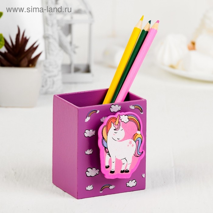 Карандашница «Единороги», 7 × 5 × 8 см, МИКС Карандашница «Единороги», 7 × 5 × 8 см, МИКС