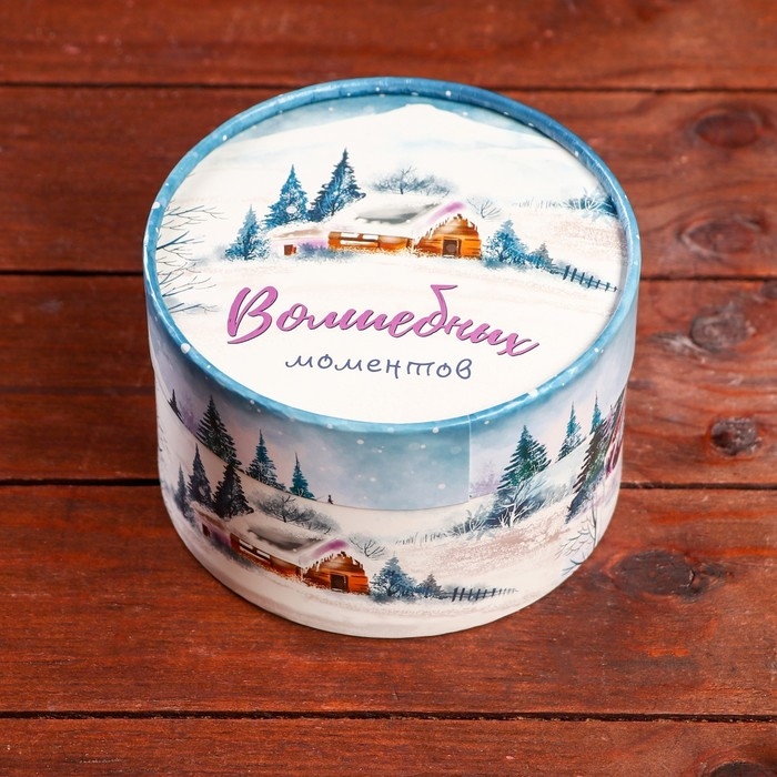 Новый год. Коробка Новый год. Коробка "Волшебных моментов" завальцованная без окна 13 х 8,5 см