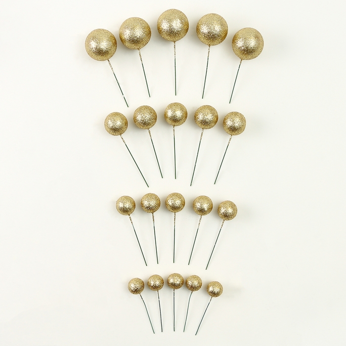 Набор для украшения «Бусины», цвет золото Набор для украшения «Бусины», цвет золото