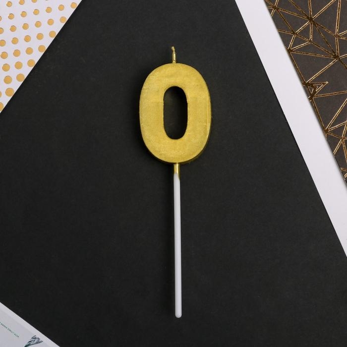 Свеча для торта, цифра «0», 11,5 х 2,3 см Свеча для торта, цифра «0», 11,5 х 2,3 см