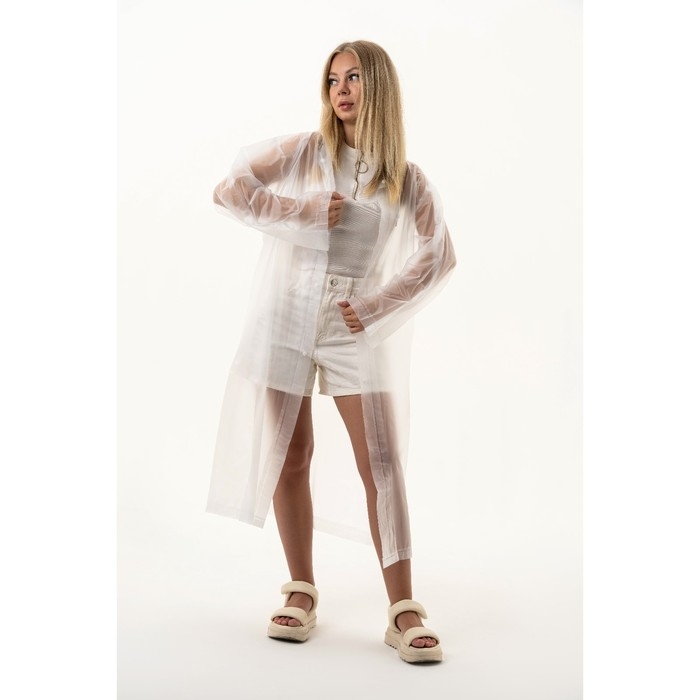 Дождевик взрослый плащ «Я бы вышла из зоны комфорта, но мне не в чем», размер 42-48, 60 х 110 см, цвет белый Дождевик взрослый плащ «Я бы вышла из зоны комфорта, но мне не в чем», размер 42-48, 60 х 110 см, цвет белый