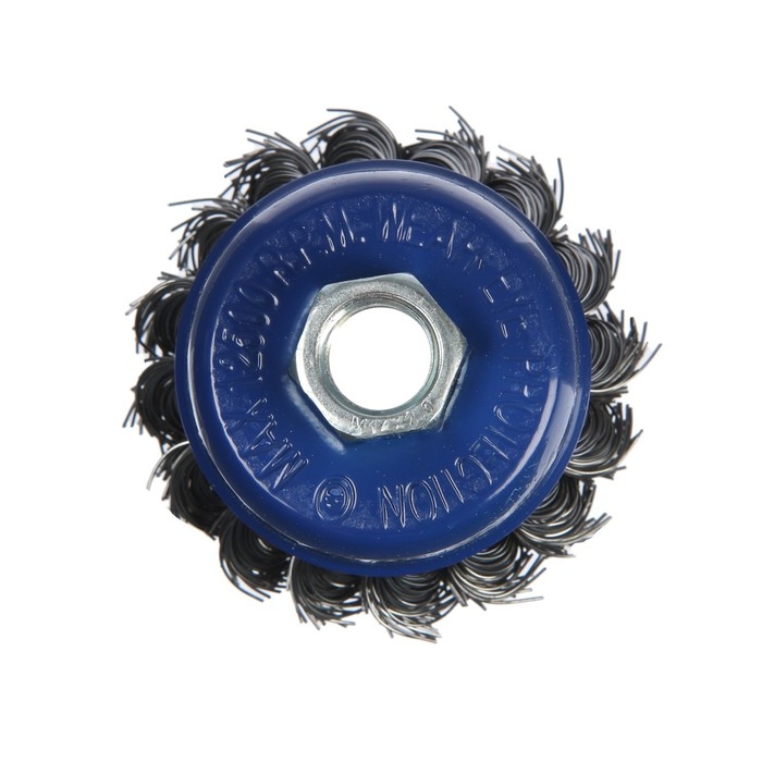 Щетка металлическая для УШМ ТУНДРА, крученая проволока,  Щетка металлическая для УШМ ТУНДРА, крученая проволока, "чашка", М14, 65 мм