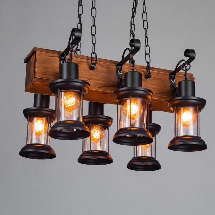 Люстра Люстра "Айварс" 6хЕ27 40Вт черный 55х100 см