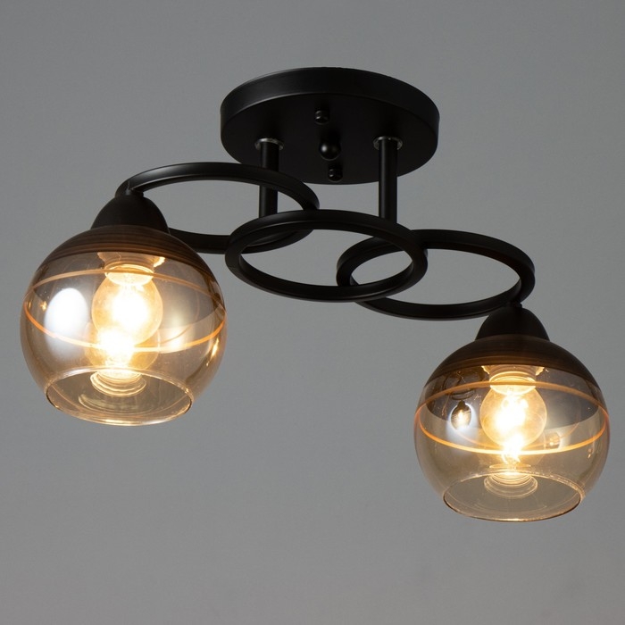 Люстра Люстра "Айрис" 2хЕ27 40Вт чёрный 42х15х23 см BayerLux