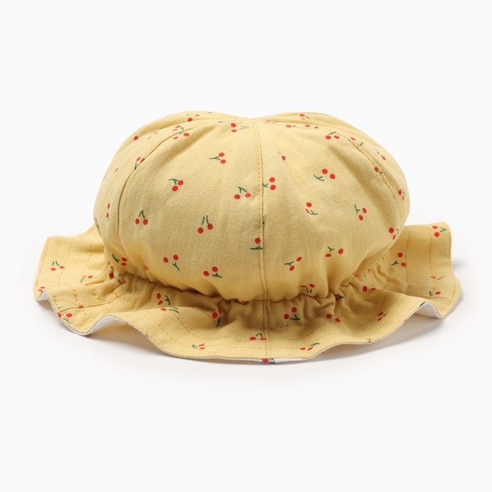 Панама детская MINAKU Панама детская MINAKU "Вишенка", цв, белый/желтый, р-р 46