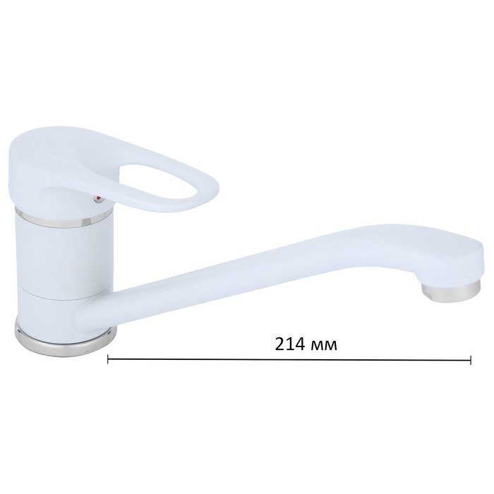 Смеситель для кухни Accoona A4130G, однорычажный, белый, матовый Смеситель для кухни Accoona A4130G, однорычажный, белый, матовый