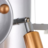 Светильник "Спутник" 1хLED 110Вт диммер+2х40Вт E14 серо-синий 68х55х33 см BayerLux